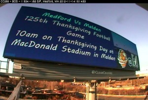 Thanksgiving game billboard